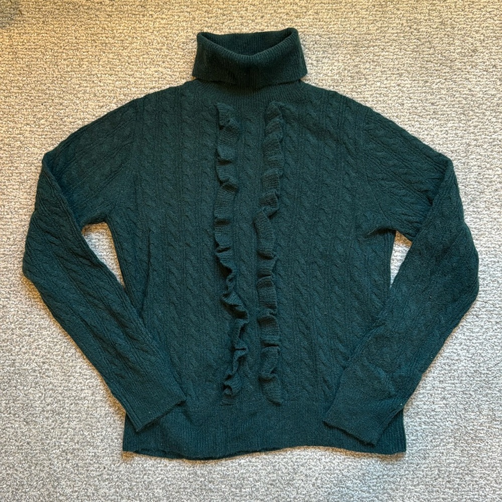 NWOT JCrew cable knit turtleneck sweater size S